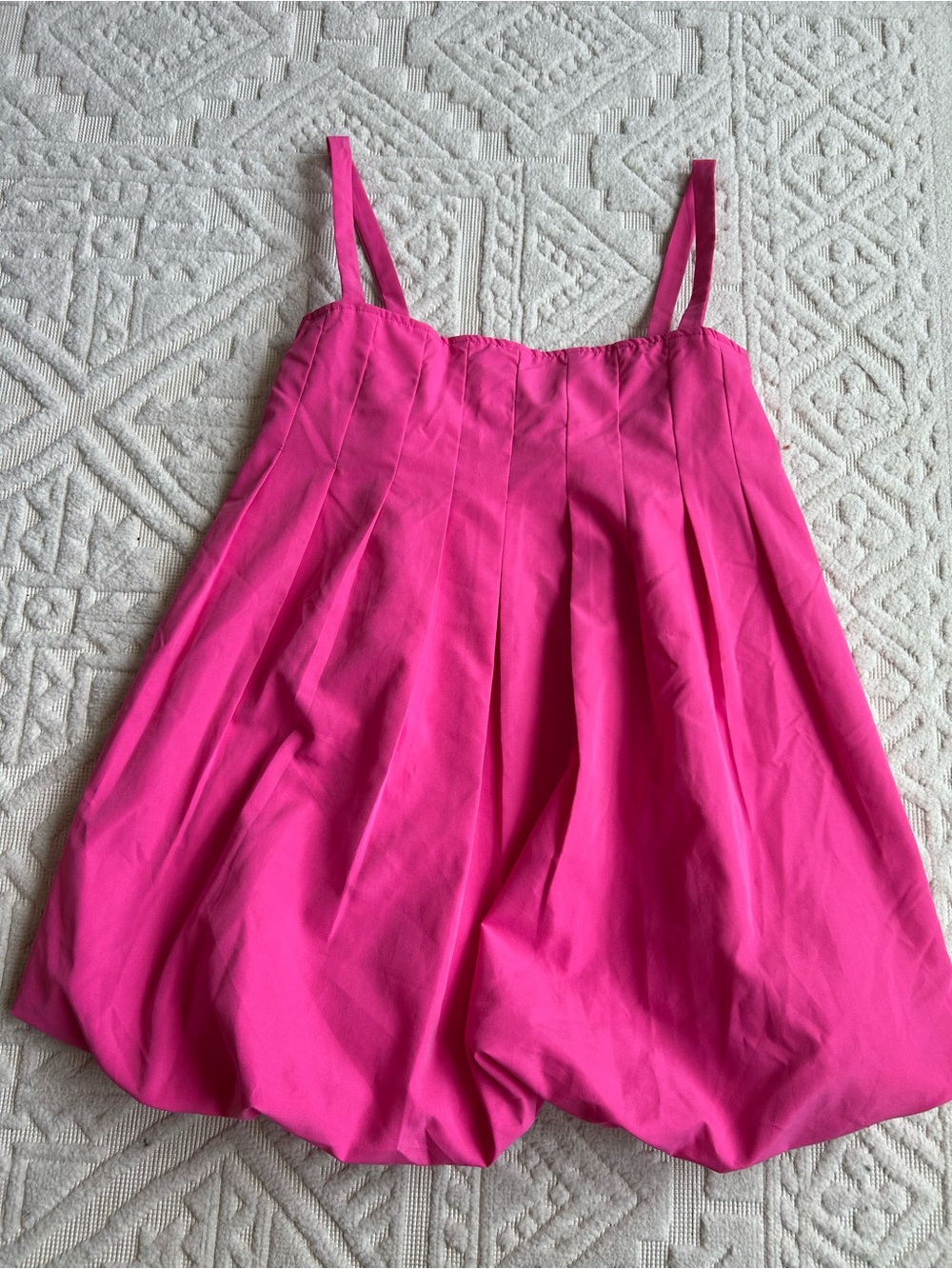 Women’s Pink Babydoll Dress Bubble Hem